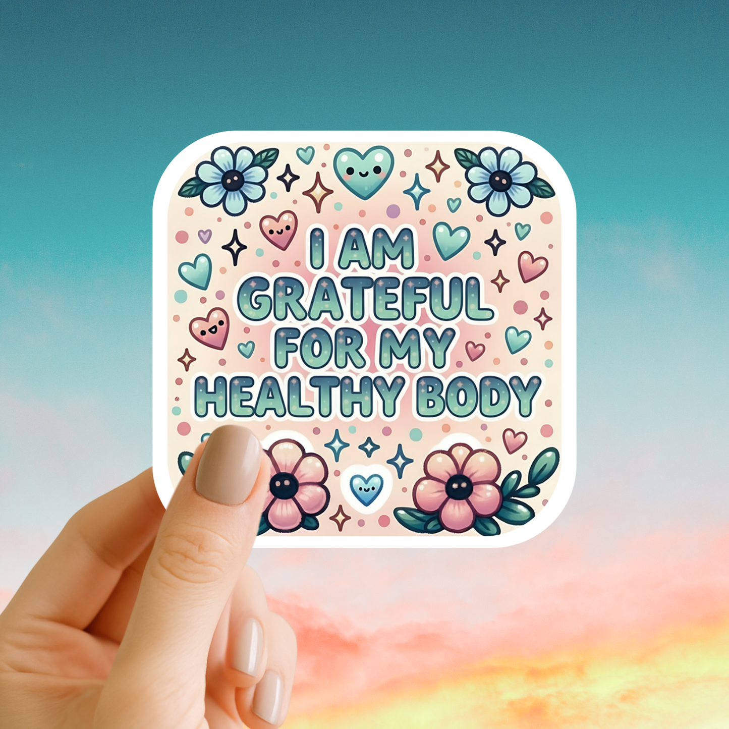 I am grateful for my healthy body – Affirmation Sticker
