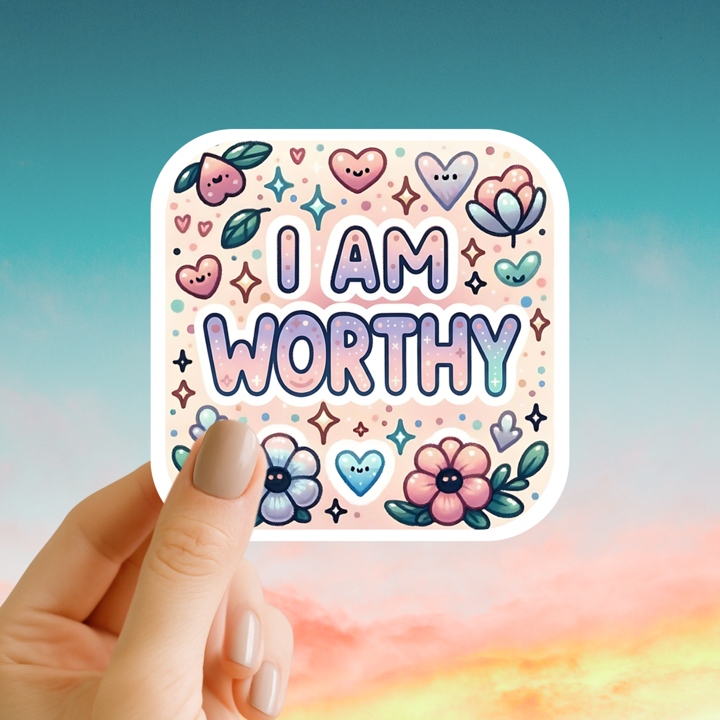 I am worthy – Affirmation Sticker