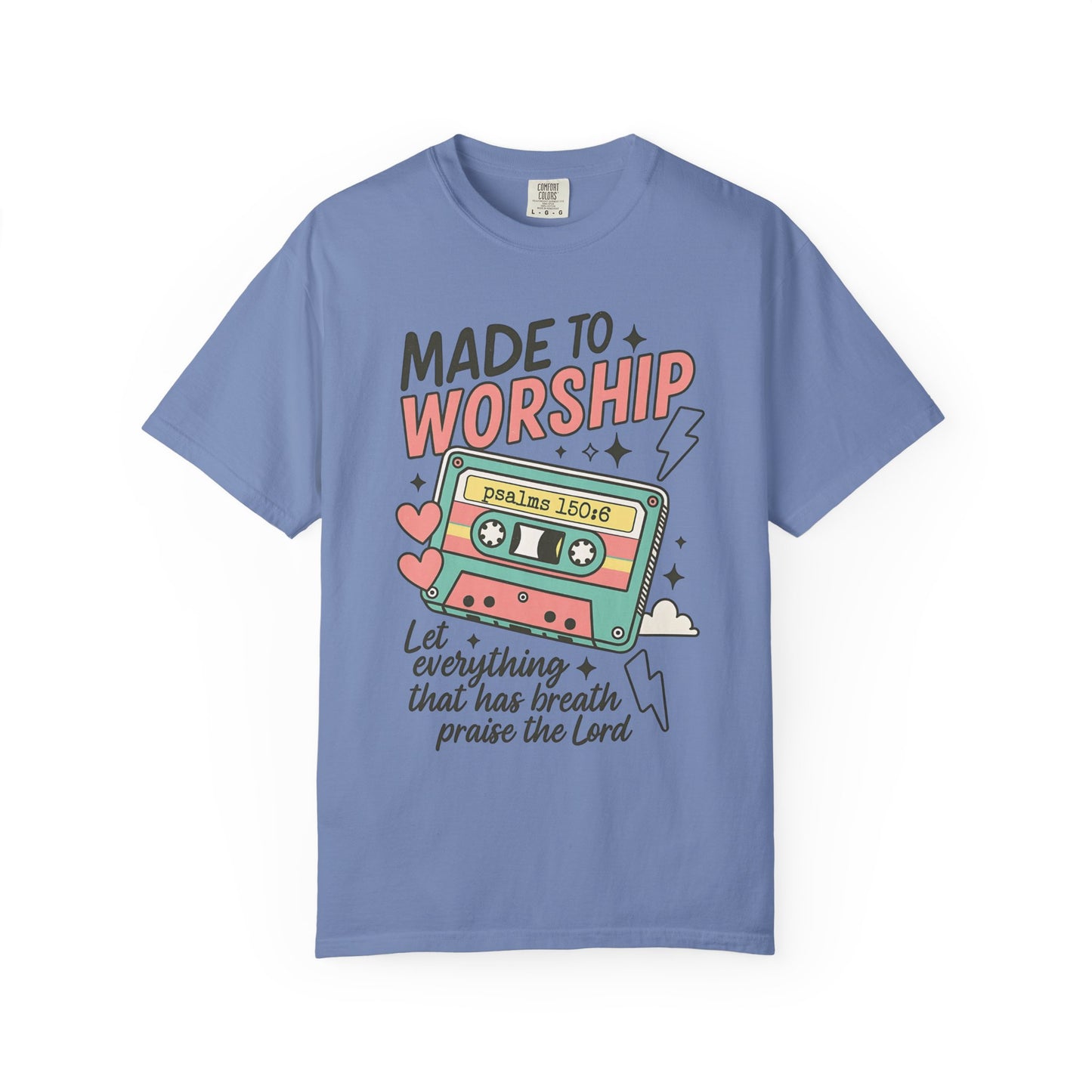 Made to Worship | Retro Christian T-Shirt | Psalm 150:6