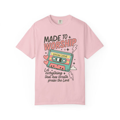 Made to Worship | Retro Christian T-Shirt | Psalm 150:6