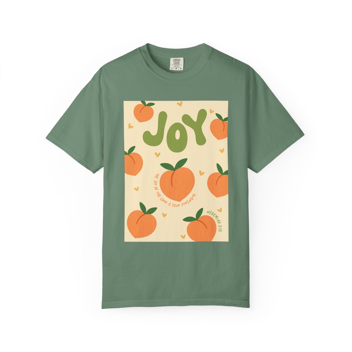 Joy Christian Scripture T-Shirt | Nehemiah 8:10 Comfort Colors Tee