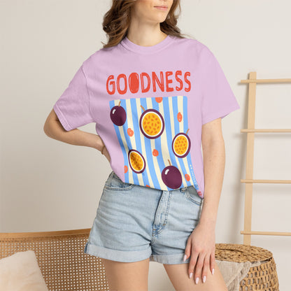 Goodness Christian Scripture T-Shirt | Galatians 6:9 Passion Fruit Faith Graphic Tee | Comfort Colors Garment-Dyed Shirt