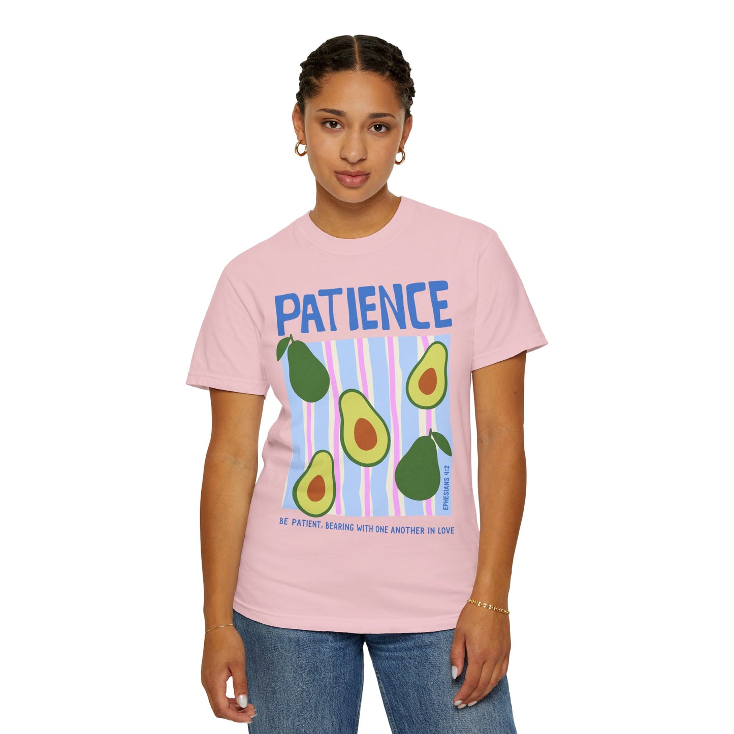Patience Christian Scripture T-Shirt | Ephesians 4:2 Comfort Colors Tee