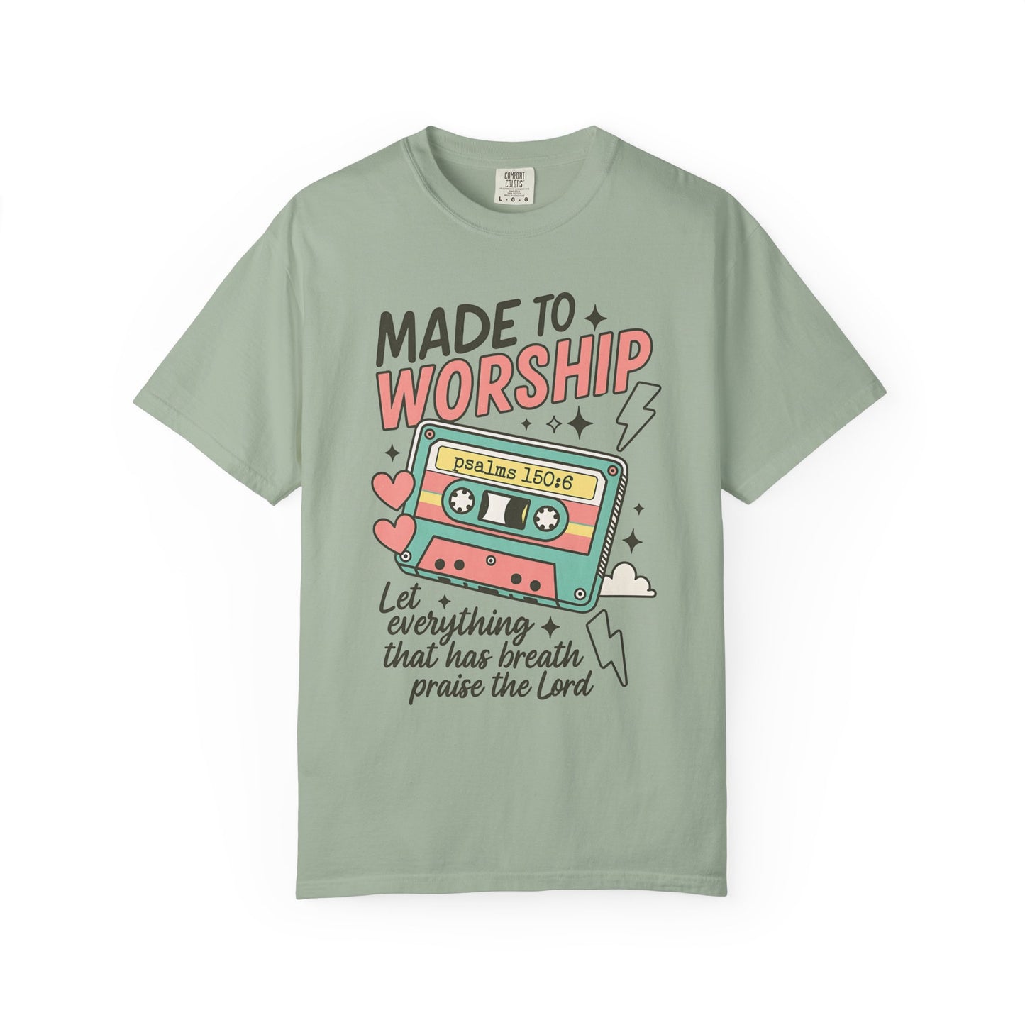 Made to Worship | Retro Christian T-Shirt | Psalm 150:6