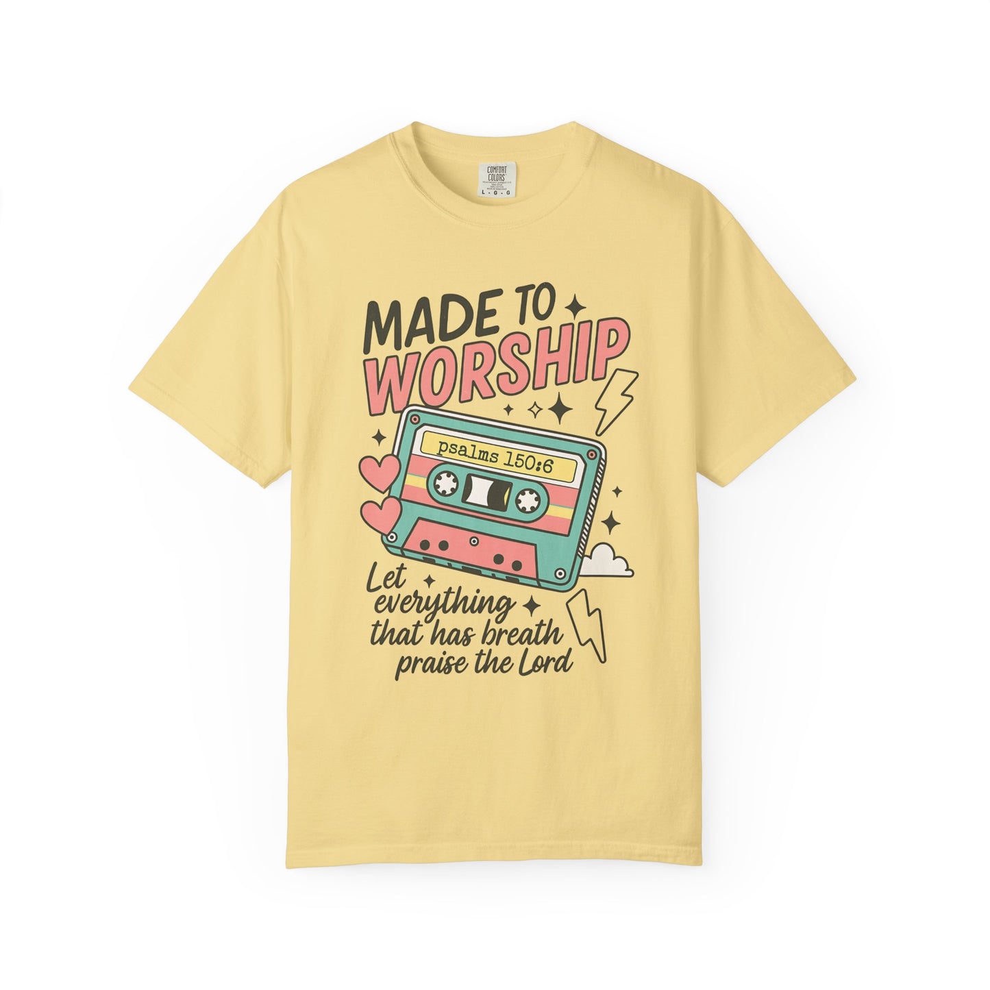 Made to Worship | Retro Christian T-Shirt | Psalm 150:6