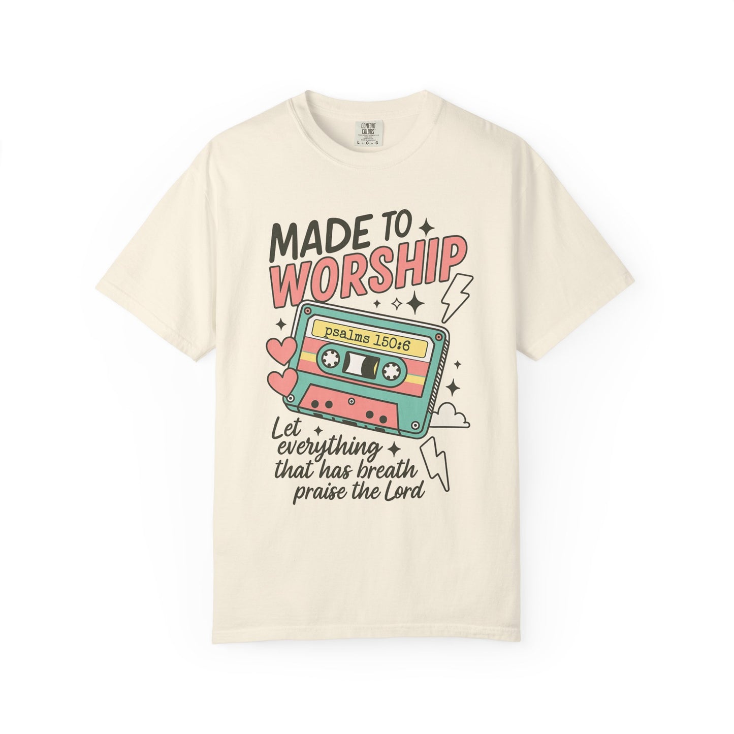 Made to Worship | Retro Christian T-Shirt | Psalm 150:6