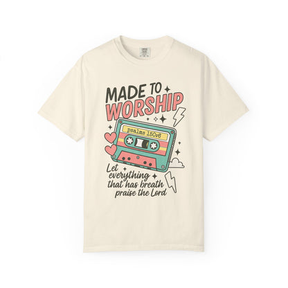 Made to Worship | Retro Christian T-Shirt | Psalm 150:6