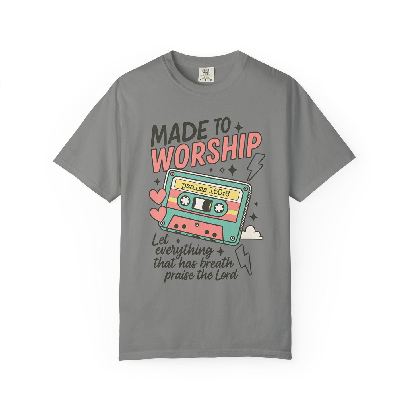 Made to Worship | Retro Christian T-Shirt | Psalm 150:6