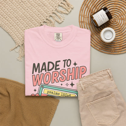 Made to Worship | Retro Christian T-Shirt | Psalm 150:6