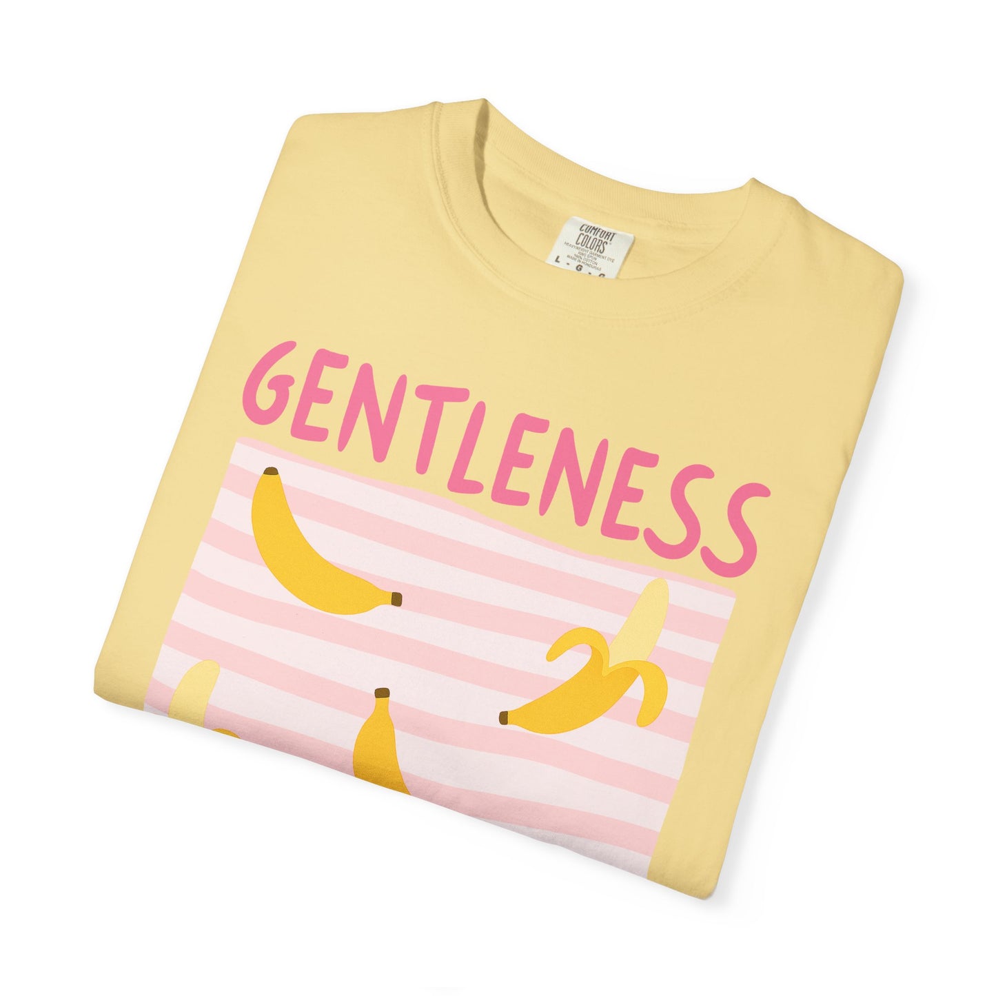 Gentleness Christian Scripture T-Shirt | Philippians 4:5 Banana Faith Graphic Tee | Comfort Colors Garment-Dyed Shirt