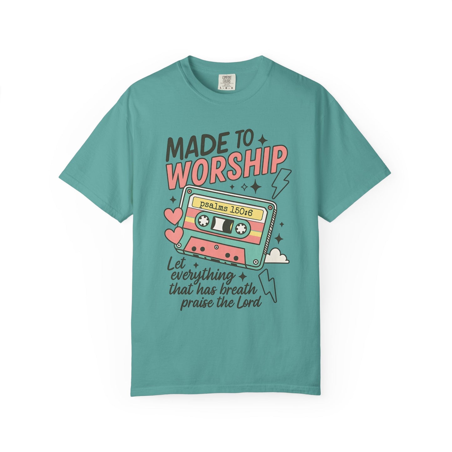 Made to Worship | Retro Christian T-Shirt | Psalm 150:6