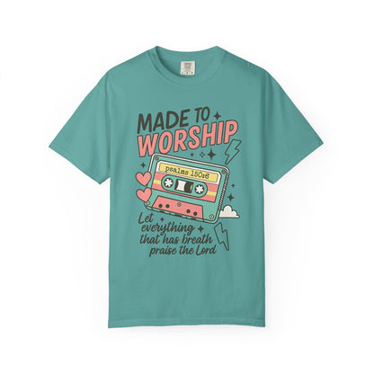 Made to Worship | Retro Christian T-Shirt | Psalm 150:6