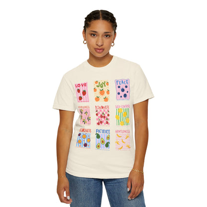 Fruit of the Spirit Christian T-Shirt | Galatians 5:22–23 Scripture Graphic Tee | Comfort Colors Garment-Dyed Shirt