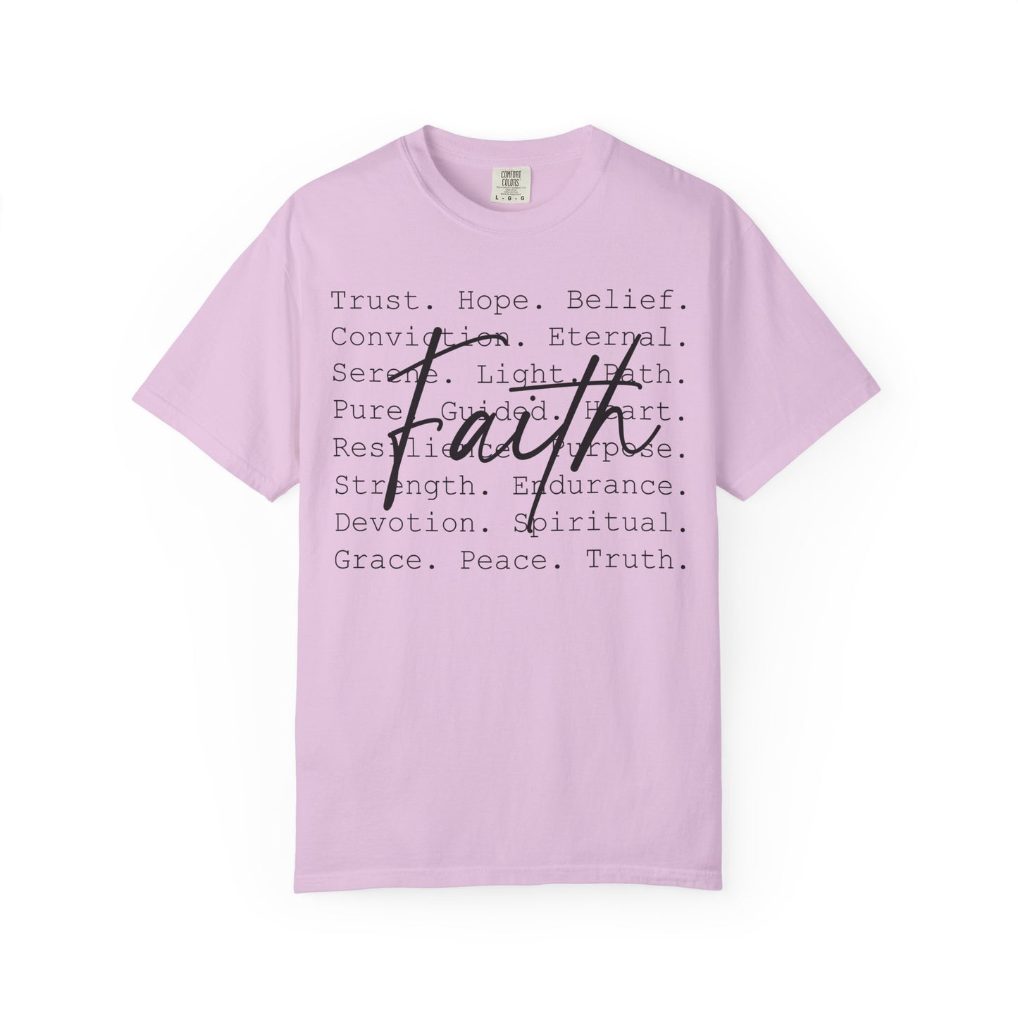 Faith Christian T-Shirt | Minimal Typography Faith Tee | Inspirational Scripture Shirt | Comfort Colors Garment-Dyed Tee