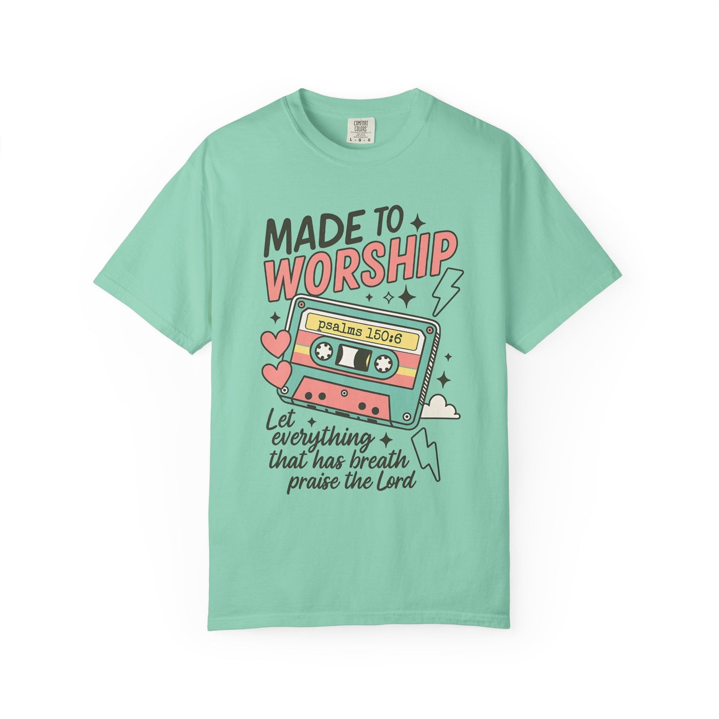 Made to Worship | Retro Christian T-Shirt | Psalm 150:6