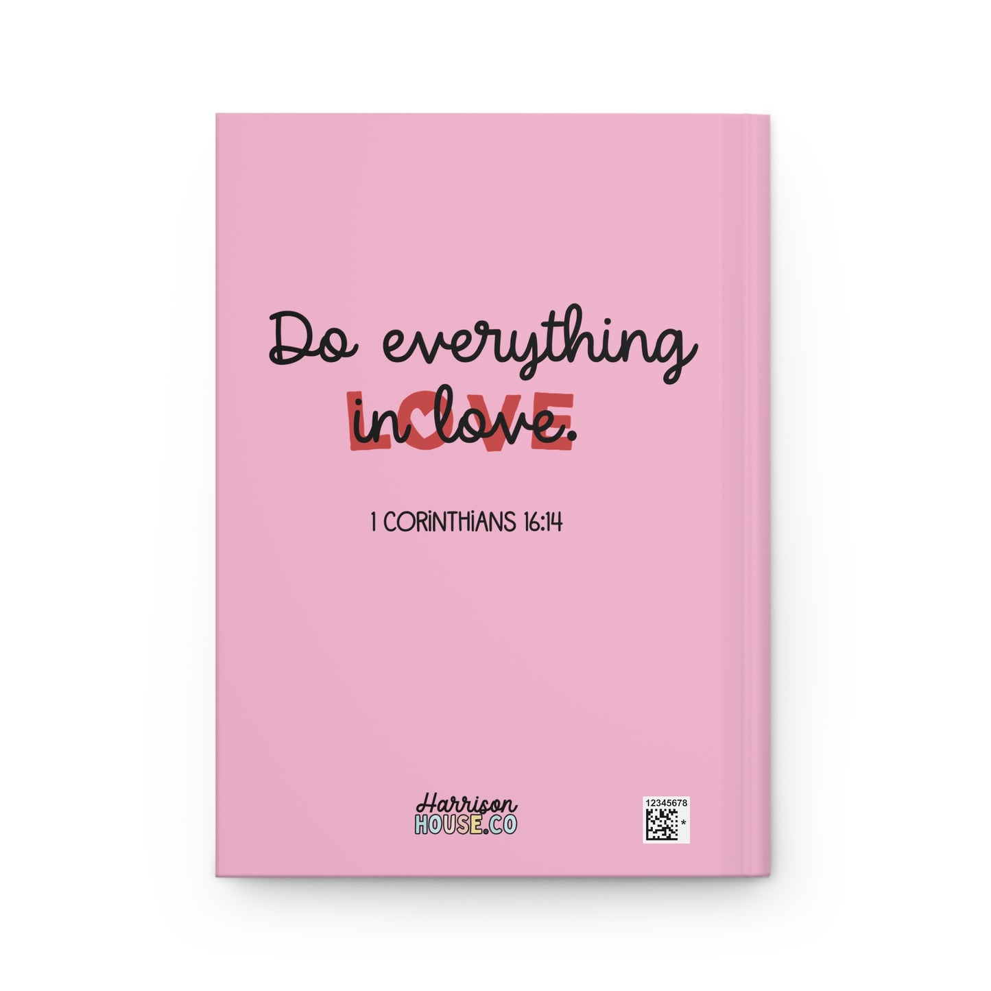 Love Strawberry Journal | 1 Corinthians 16:14 Christian Notebook