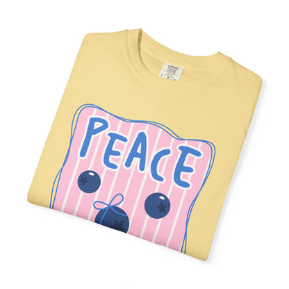 Peace Christian Scripture T-Shirt | Colossians 3:15 Blueberry Faith Graphic Tee | Comfort Colors Garment-Dyed Shirt