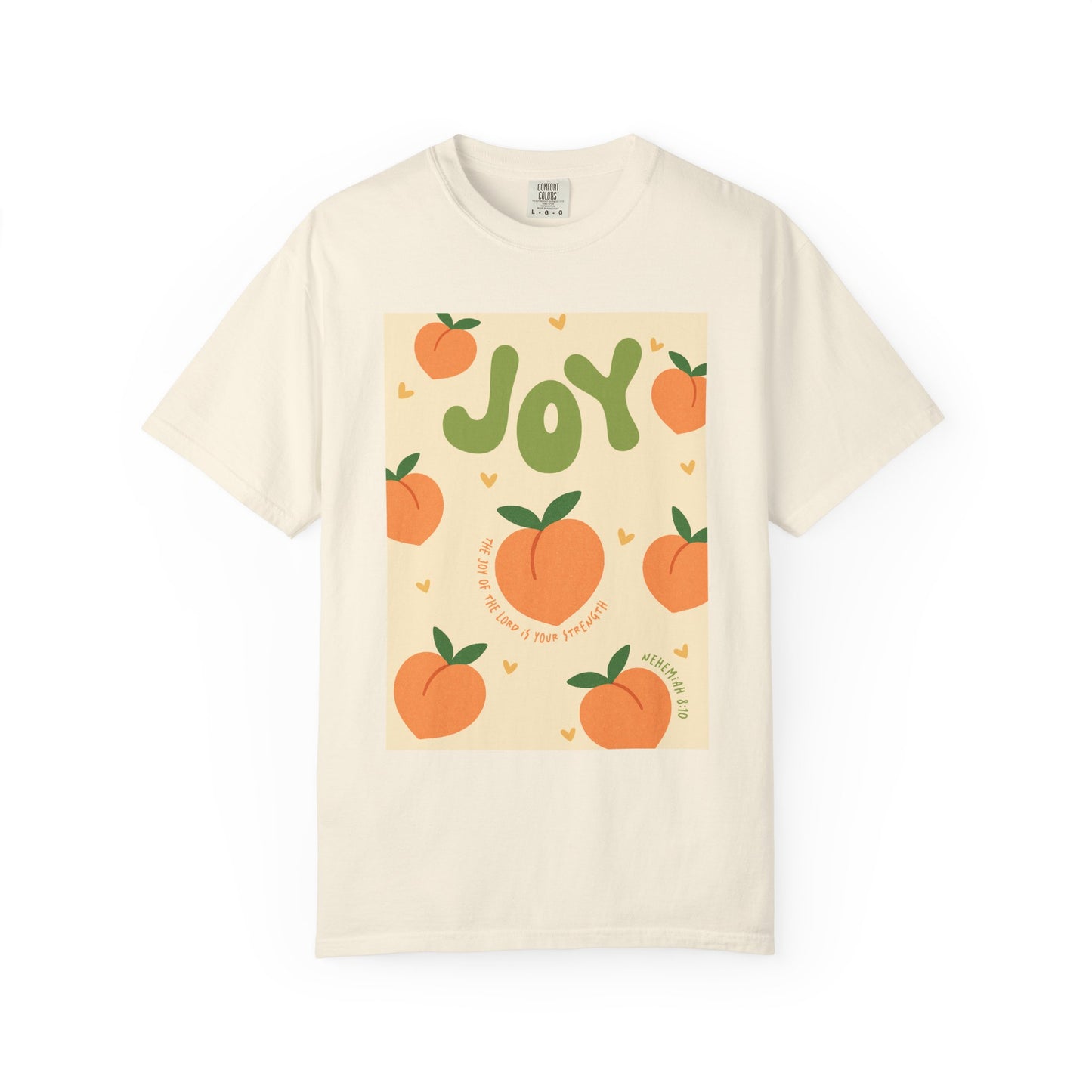 Joy Christian Scripture T-Shirt | Nehemiah 8:10 Comfort Colors Tee