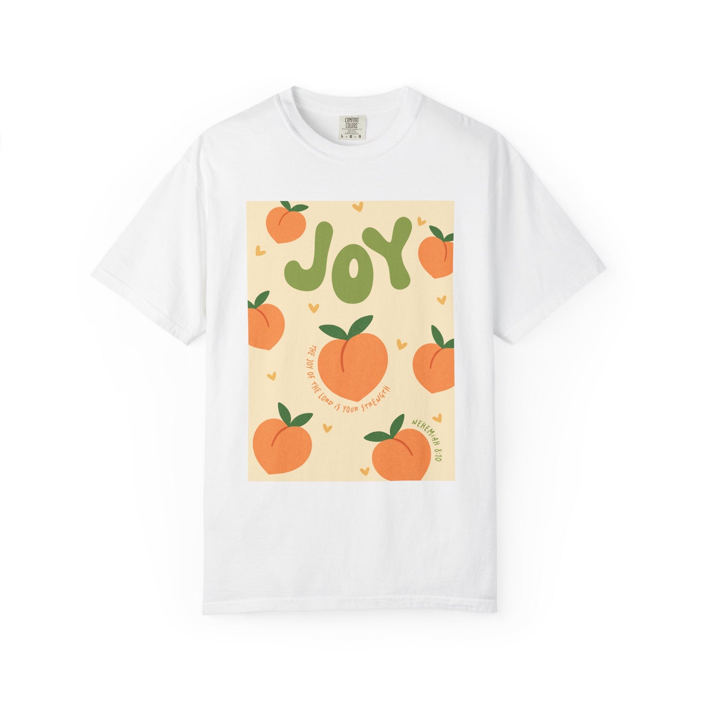 Joy Christian Scripture T-Shirt | Nehemiah 8:10 Comfort Colors Tee
