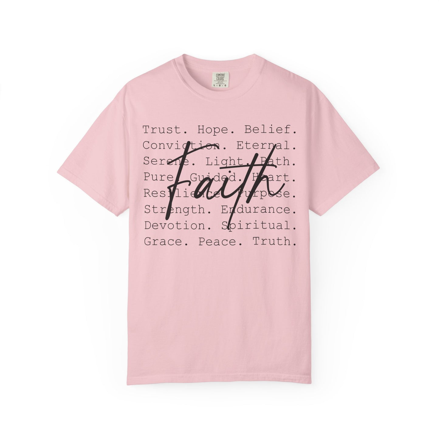 Faith Christian T-Shirt | Minimal Typography Faith Tee | Inspirational Scripture Shirt | Comfort Colors Garment-Dyed Tee