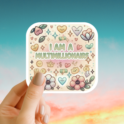 I am a multimillionaire – Affirmation Sticker