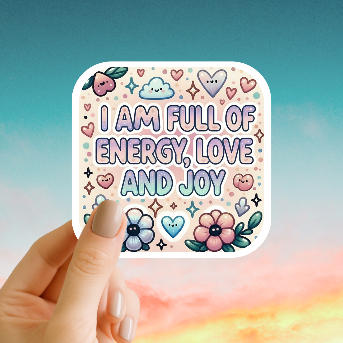 I am full of energy, love, and joy – Affirmation Sticker