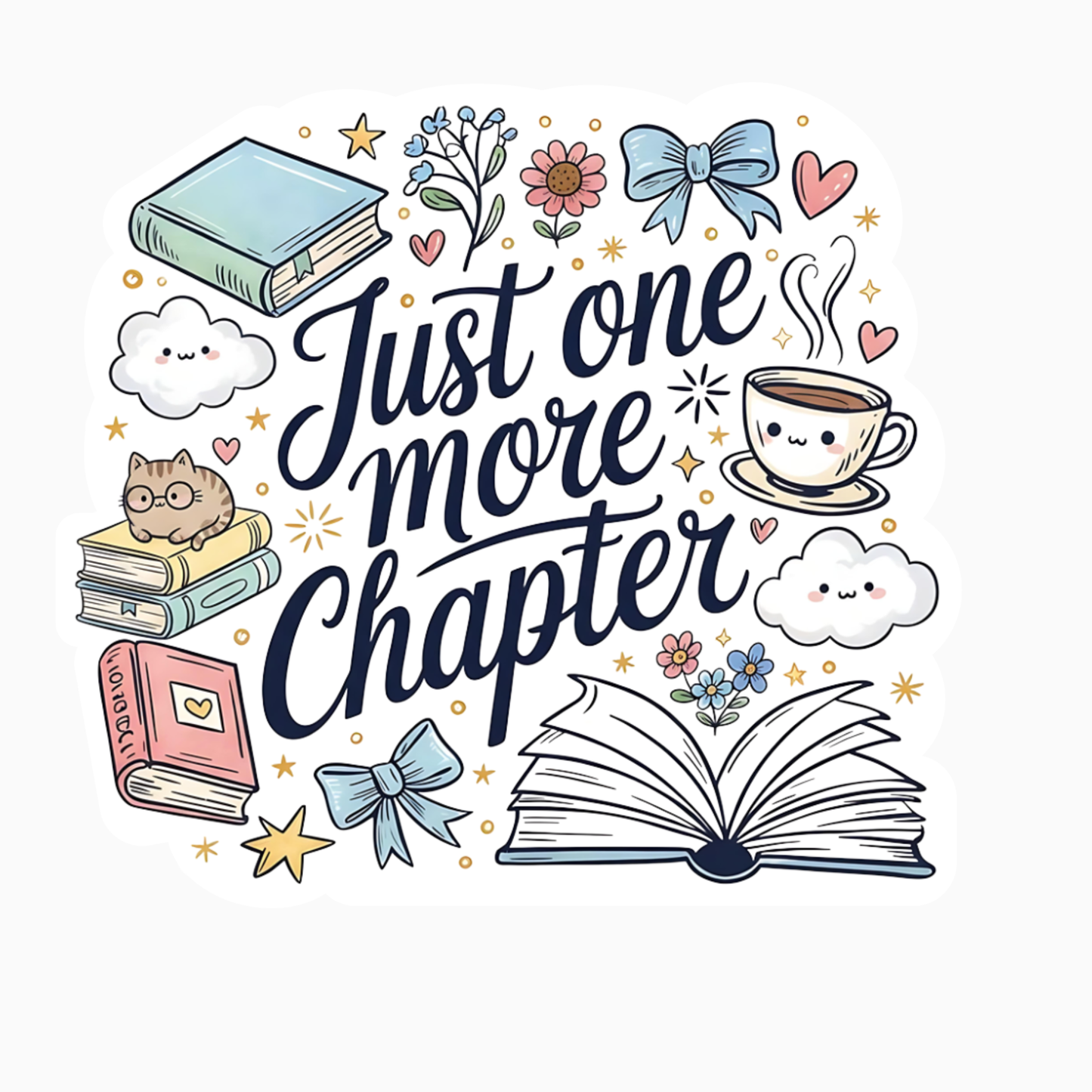 Just One More Chapter – Reading Vinyl Sticker