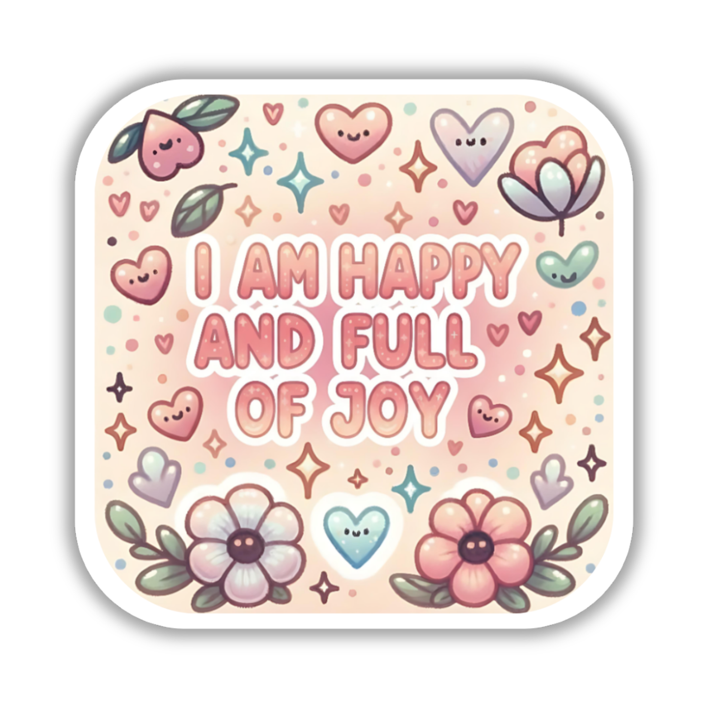 I am happy and full of joy – Affirmation Sticker