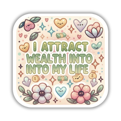 I attract wealth into my life – Affirmation Sticker