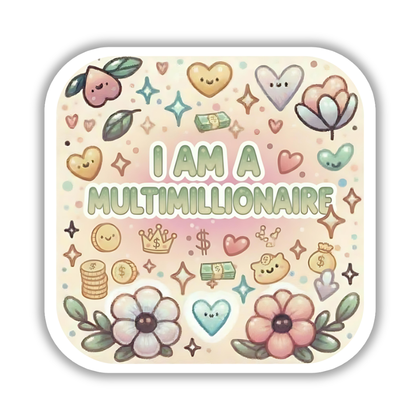 I am a multimillionaire – Affirmation Sticker