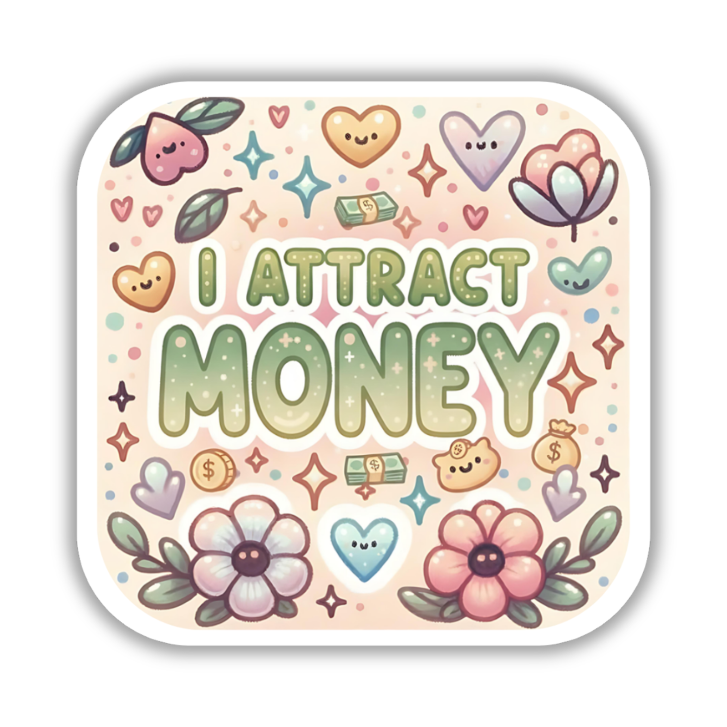 I attract money – Affirmation Sticker