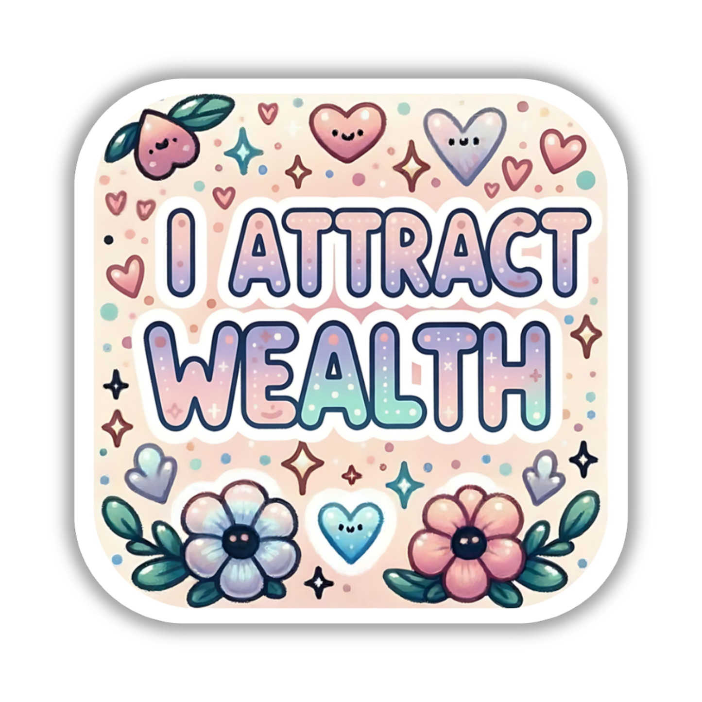 I attract wealth – Affirmation Sticker